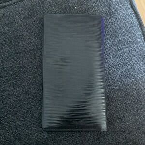 Louis Vuitton black epi long wallet